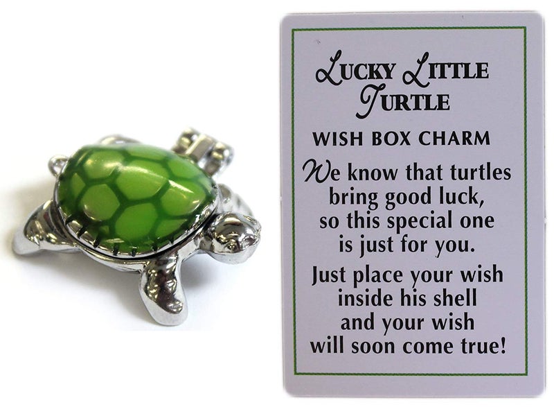 Ganz Lucky Little Turtle Wish Box Charm With Story Card! - Image 1